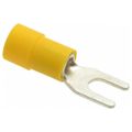Product Image of Fork Terminal Yellow, Vinyl, Partially Insulated, #8 Stud, Crimp 600V (Pack of 75), TV10-8F-XV