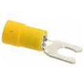Product Image of Locking Fork Terminal, Yellow, Vinyl, Partially Insulated, #8 Stud, Crimp 600V (Pack of 75), TV10-8LF-XV