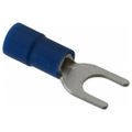 Product Image of Fork Terminal Blue, Vinyl, Partially Insulated, #10 Stud, Crimp 600V (Pack of 75), TV14-10F-XV