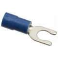 Product Image of Locking Fork Terminal, Blue, Vinyl, Partially Insulated, #10 Stud, Crimp 600V (Pack of 75), TV14-10LF-XV
