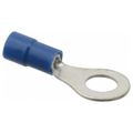 Product Image of Round Ring Terminal, Vinyl, 16 to 14 AWG, Crimp 1.094" Long, 0.472" Wide, Blue (Pack of 75), TV14-14R-XV