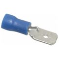 Product Image of Male Wire Disconnect, Blue, Vinyl, 16-14 AWG, 1/4" Tab (Pack of 75), TV14-250MD-XV