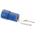 Product Image of Fork Terminal Blue, Vinyl, Partially Insulated, #6 Stud, Crimp 600V (Pack of 75), TV14-6F-XV