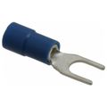 Product Image of Fork Terminal Blue, Vinyl, Partially Insulated, #8 Stud, Crimp 600V (Pack of 75), TV14-8F-XV