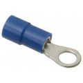 Product Image of Round Ring Terminal, Vinyl, 16 to 14 AWG, Crimp 0.803" Long, 0.26" Wide, Blue (Pack of 75), TV14-8R-XV