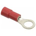 Product Image of Round Ring Terminal, Vinyl, 22 to 16 AWG, Crimp 0.858" Long, 0.315" Wide, Red (Pack of 75), TV18-10R-XV