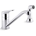 Product Image of Valton 1-Handle Swing Spout Kitchen Faucet with Spray (Polished Chrome)