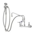 Product Image of Spray Assembly, 8" Wall Mount Base, 12" Add-on Faucet, 104" Hose & Angled Spray Valve, B-0175