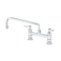 Product Image of Double Pantry Faucet, Deck Mount, 8" Centers, 12" Swing Nozzle (062x), Lever Handles, B-0221