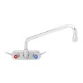 Product Image of Workboard Faucet, Wall Mount, 4" Centers, 10" Swing Nozzle, Lever Handles, B-1117