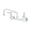 Product Image of Double Pantry Faucet, Wall Mount, 8" Centers, 8" Swing Nozzle, Eternas w/ Lever Handles (B-0230-LN & 060X)