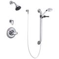 Product Image of Commercial T13H Universal Dual Shower Trim, Diverter, Hand Shower, & Grab Bar (Chrome), T13H332