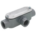 1/2" Threaded T Type Rigid Conduit Body with Cover & Gasket - Aluminum 