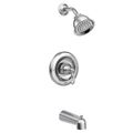 Product Image of Chrome Traditional Tub And Shower Trim Package With Single Function Shower Head, 1.75 Gpm - Less Valve