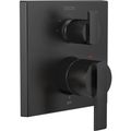 Product Image of Ara Angular Modern Monitor 14 Series Valve Trim w/ 3-Setting Diverter (Matte Black), T24867-BL