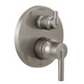 Product Image of Trinsic Contemporary 2 Handle Monitor 14 Series Valve Trim w/ 6-Setting Integrated Diverter (Stainless), T24959-SS