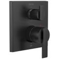 Product Image of Ara Angular Modern Monitor 14 Series Valve Trim w/ 6-Setting Diverter (Matte Black), T24967-BL