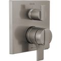 Product Image of Ara Angular Modern Monitor 17 Series Valve Trim w/ 3-Setting Diverter (Stainless Steel), T27867-SS