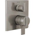 Product Image of Ara Angular Modern Monitor 17 Series Valve Trim w/ 6-Setting Diverter (Stainless Steel), T27967-SS