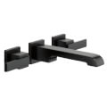 Product Image of Ara Two Handle Wall Mount Bathroom Faucet (Matte Black), T3567LF-BLWL