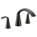 Product Image of Glyde 2 Handle Roman Tub Faucet, T373BL (Matte Black)