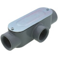 1" Threaded T Type Rigid Conduit Body with Cover & Gasket - Aluminum