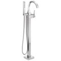 Product Image of Trillian 1 Handle Floor Mount Tub Filler Trim, Lever Handle, T4746-PR-FL (Lumicoat Chrome)