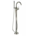 Product Image of Trinsic Single Handle Floor Mount Tub Filler Trim w/ Hand Shower (Stainless Steel), T4759-SSFL