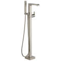 Product Image of Ara Single Handle Floor Mount Tub Filler Trim w/ Hand Shower (Stainless Steel), T4767-SSFL
