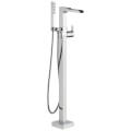 Product Image of Ara Single Handle Deck Mount Channel Spout Tub Filler Trim w/ Hand Shower (Chrome), T4768-FL