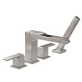 Product Image of Ara Single Handle Deck Mount Channel Spout Tub Filler Trim w/ Hand Shower (Stainless Steel)