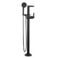 Product Image of Galeon Single Handle Floor Mount Tub Filler Trim w/ Hand Shower (Matte Black), T4771-BLFL