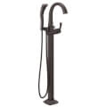 Product Image of Stryke Single Handle Floor Mount Tub Filler Trim w/ Hand Shower (Venetian Bronze), T4777-RBFL