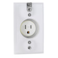 Product Image of Tamper Resistant Recessed Clock Hanger Single Receptacle/Outlet, NEMA 5-15R - White (15A, 125V, 2P)