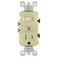 Product Image of Combination Tamper Resistant Duplex Receptacle/Switch - Ivory (15A, 120V, 1P)