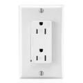 Product Image of Decora Plus Surge Protective Tamper-Resistant Commercial Grade Duplex Receptacle, 2P, 15A, NEMA 5-15R - White (125V)