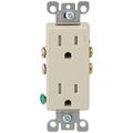 Product Image of Decora Tamper Resistant Duplex Receptacle w/ Quickwire & Self-Grounding, 15A - Light Almond (125V)