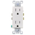 Product Image of Decora Tamper Resistant Duplex Receptacle w/ Quickwire & Grounding, NEMA 5-15R - White (15A, 125V)