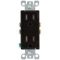 Product Image of Decora Tamper-Resistant Duplex Receptacle w/ Quickwire Push-In & Side Wire, 2P, 15A, NEMA 5-15R - Brown (125V)