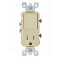 Product Image of Decora Combination Rocker Switch/Receptacle, NEMA 5-15R - Ivory (15A, 120V, 1P)