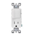 Decora Combination Rocker Switch/Receptacle, NEMA 5-15R -White (15A, 120V, 1P)