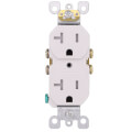 Product Image of Tamper-Resistant Straight Blade Duplex Receptacle, 2P, 20A, NEMA 5-20R - White (125V)