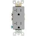 Product Image of Decora Tamper-Resistant Duplex Receptacle, Side Wired, NEMA 5-20R - Gray (20A, 125V)