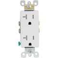Product Image of Decora Tamper Resistant Duplex Receptacle Outlet, NEMA 5-20R, Ultrasonically Welded - White (20A, 125V)
