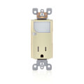 Product Image of Decora Combination Tamper Resistant Single Receptacle Outlet w/ LED Guide Light - Ivory (15A, 125V)