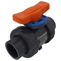 Product Image of 1-1/2" TBH Series True Union PVC Ball Valve w/ Socket and Threaded Ends, EPDM O-ring (Gray)