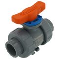 Product Image of 1" TBH Series True Union CPVC Ball Valve w/ Socket and Threaded Ends, EPDM O-ring (Gray)