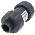Product Image of 1/2" PVC TC Series True Union Ball Check Valve w/ EPDM O-Ring - Gray (Socket x Threaded)