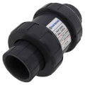Product Image of 1-1/2" PVC TC Series True Union Ball Check Valve w/ EPDM O-Ring - Gray (Socket x Threaded)
