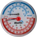 Product Image of 3-1/8" Tridicator, 29/32", Well Back Mount Temperature & Pressure Gauge (0-75 PSI, 60-Degree to 320-Degree (F))